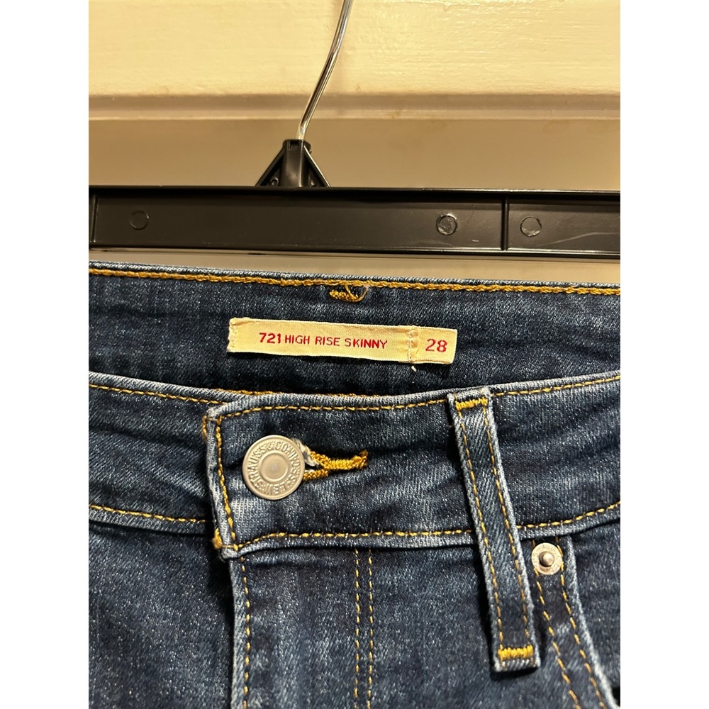 Skinny High Rise Distressed Jeans - Picture 5 of 5